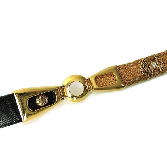 BB Simon Belt Gold-tone Metal Chain filigree sz M main image 7